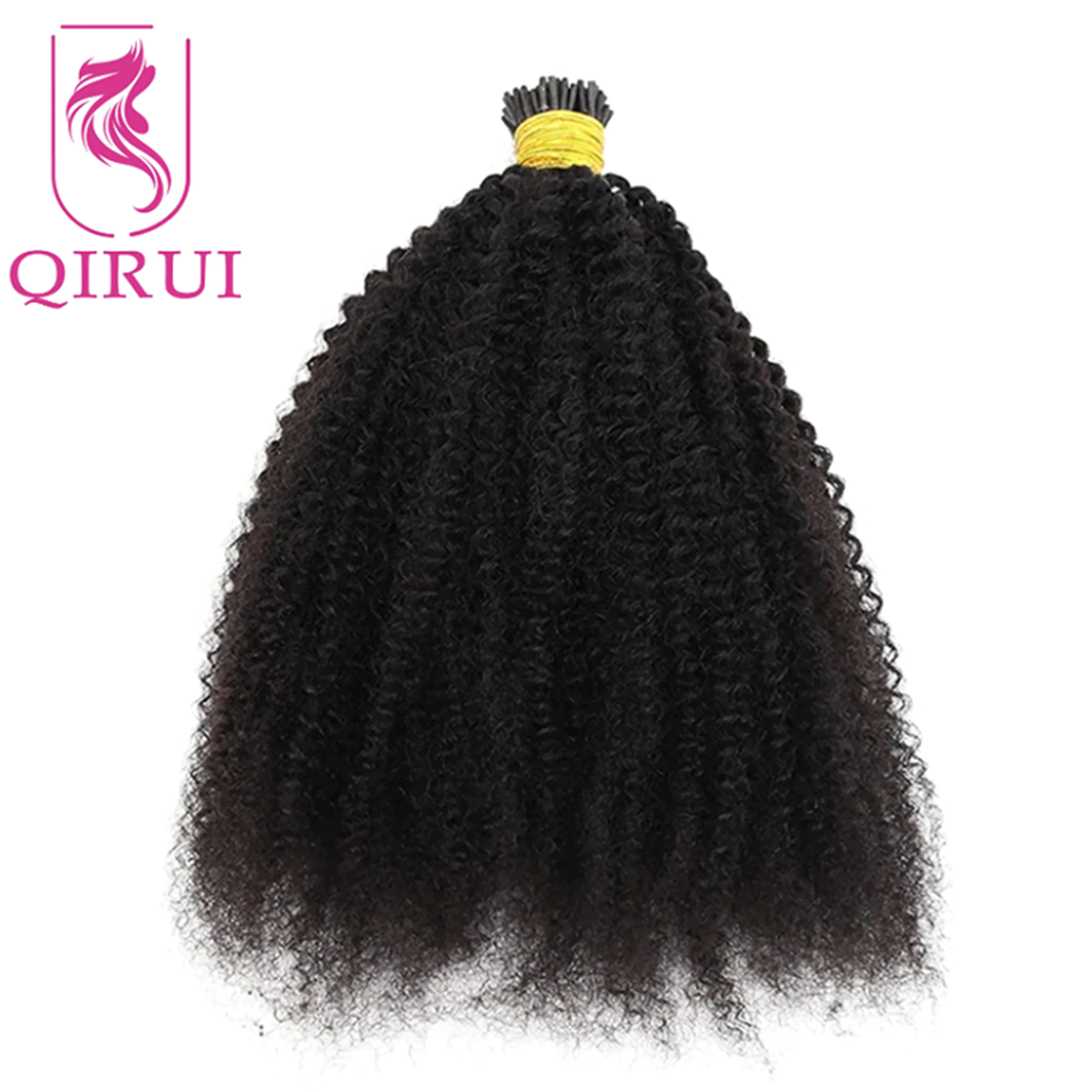 الأفرو غريب مجعد أنا تلميح ميكرولينكس الشعر البشري البورمية Itip مجعد وصلات شعر أنا نصائح الشعر البشري للنساء السود #5