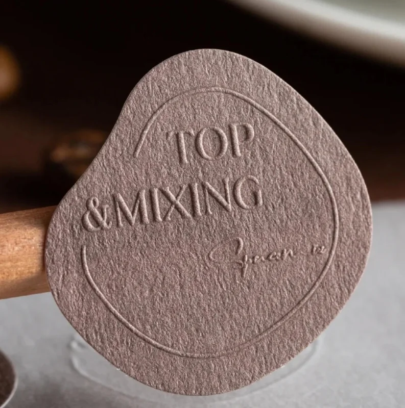 

Customized Brand Logo Color Printing 3D Embossed Matte Texture Paper Adhesive Box Sealing Label Stickers