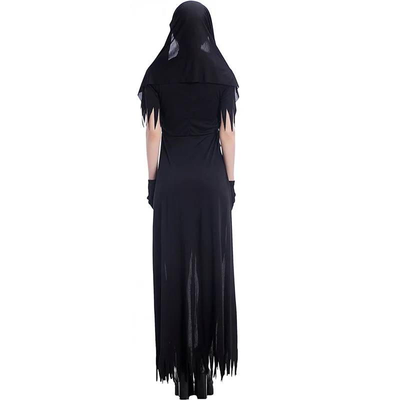 SAF's Zombie Nun Cosplay fur s, Black planchers y Cross Vampire, Halloween Evil, 16% Outfit for Women, Adult