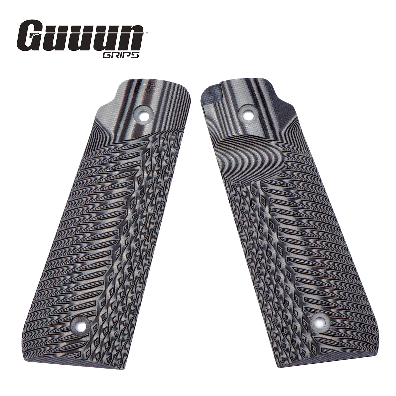 Custom G10 Grips For Ruger Mark IV 22/45 Lite  Fits Ruger 22 45 Lite Generation 4, Eagle Wings Diamond Texture NOT for Gen 3