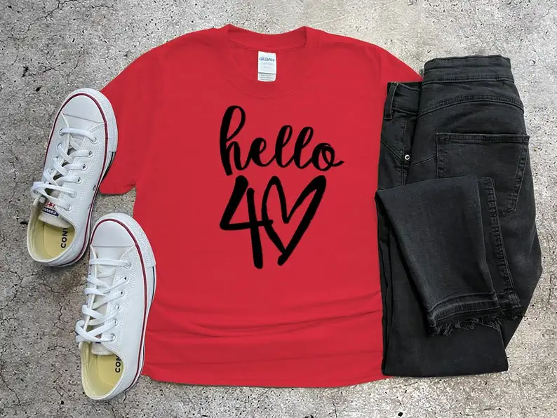 40th Birthday T-shirt, Birthday Gift, Funny Best Friends birthday, Birthday Gift for Women Gift 100% Cotton Fashion Streetwear