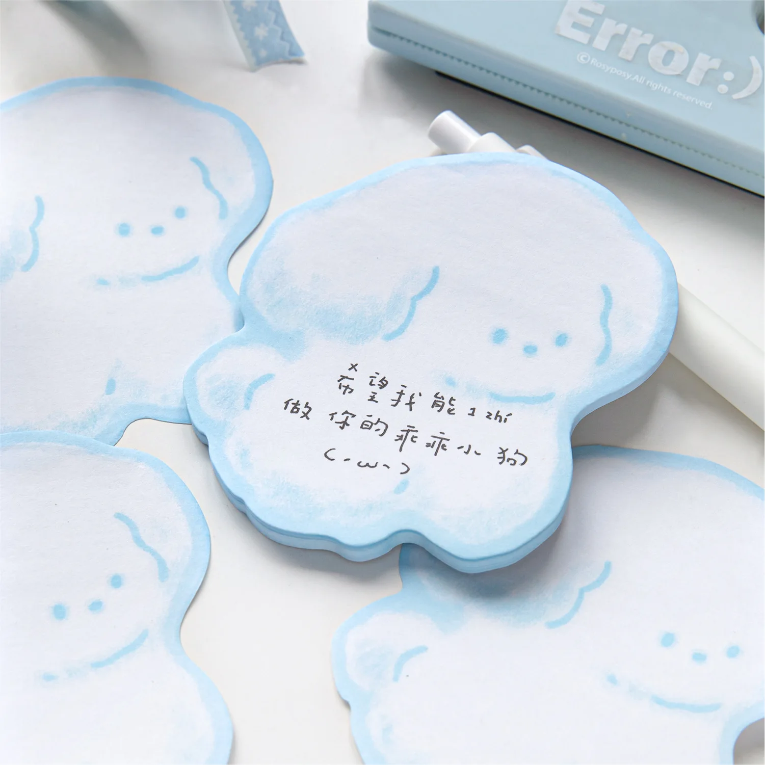 Kawaii سحابة الحيوان الصغير لوحات مذكرة 30 ورقة لطيف ورق للكتابة دفتر ملاحظات لاصق DIY بها بنفسك كتيب المواد مفكرة اللوازم المدرسية #3