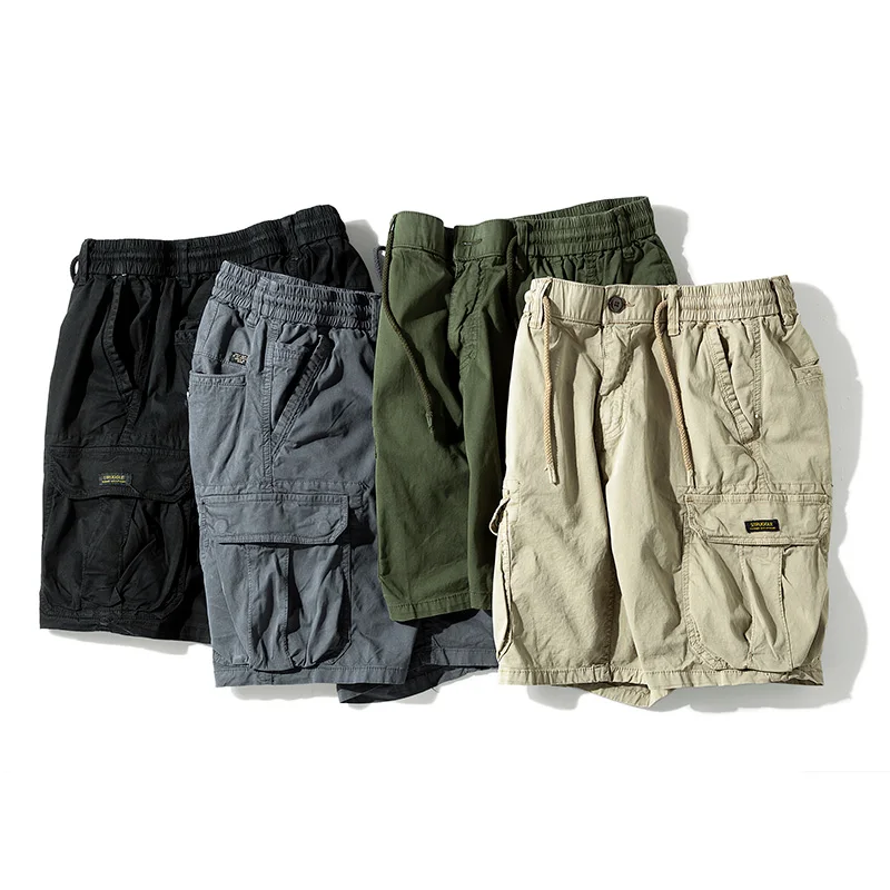 Uomo 2022 estate New Vintage Casual Camouflage Pocket Cargo Shorts uomo Outwear Classic Cotton Twill Soft Relaxed Fit Shorts Men