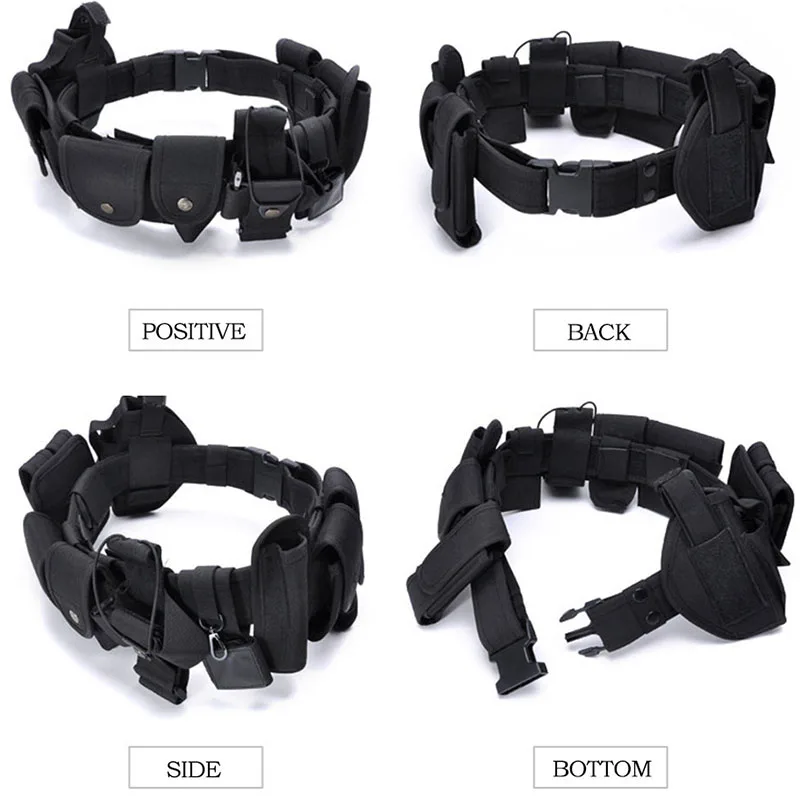 

Tactical Belt Accessories Training Pistol Holster Utility Kit Security Guard Duty Belt Hunting Equipment