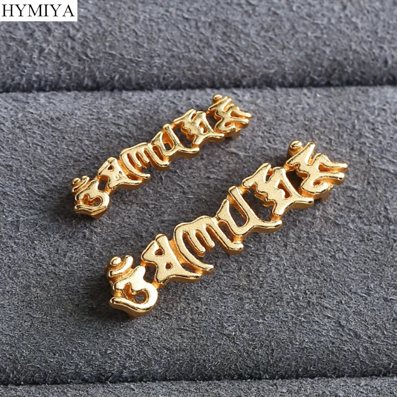 

Винтажные бусины из серебра 925 пробы с буддийской мантрой ОМ, твердые стерлингового серебра, тибетские ювелирные изделия