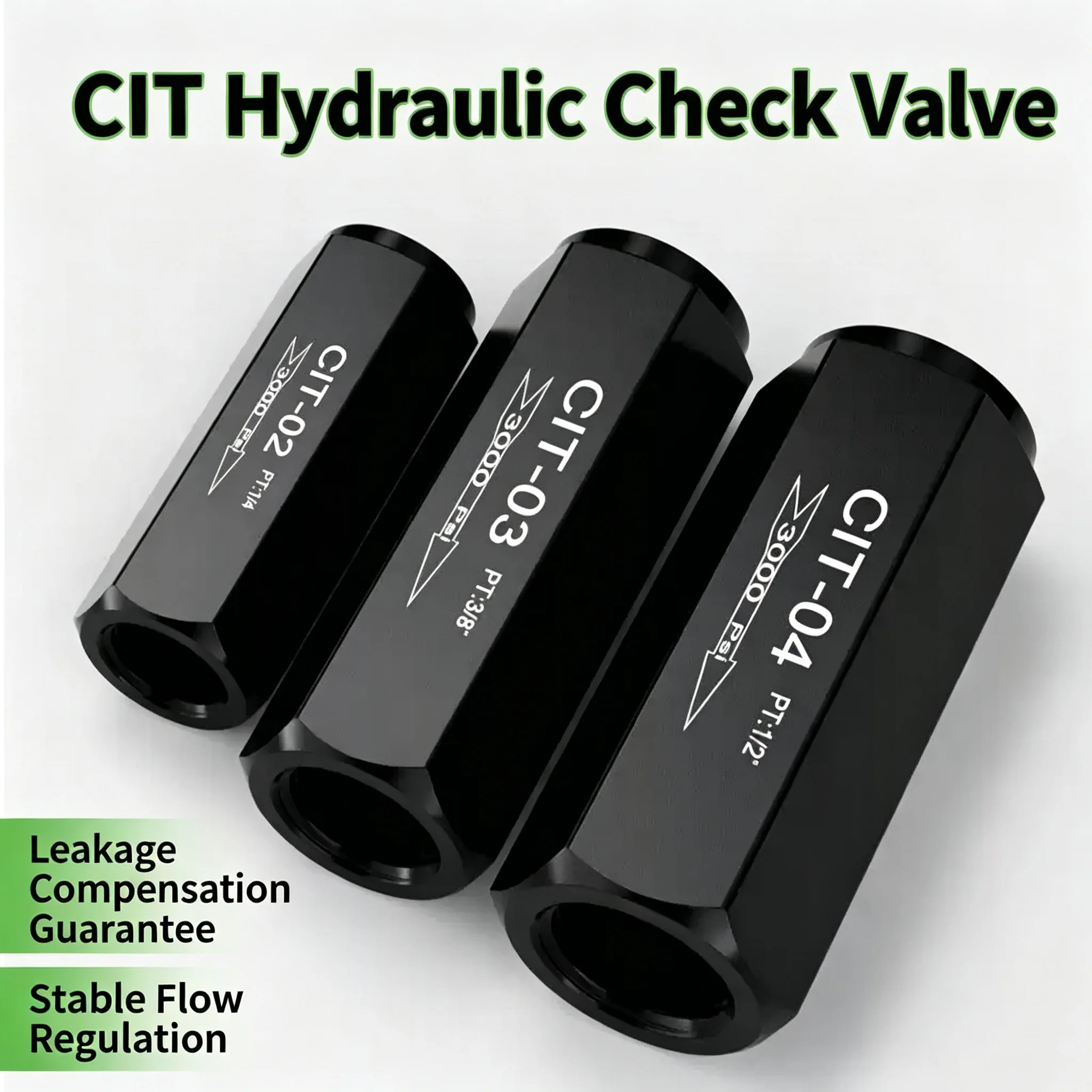 KC-02 CIT-02 LA-H8L CIT/LA/KC Series Hydraulic Throttle Valve Flow Regulator Valve In-Line Hydraulic Flow Adjustment Valve