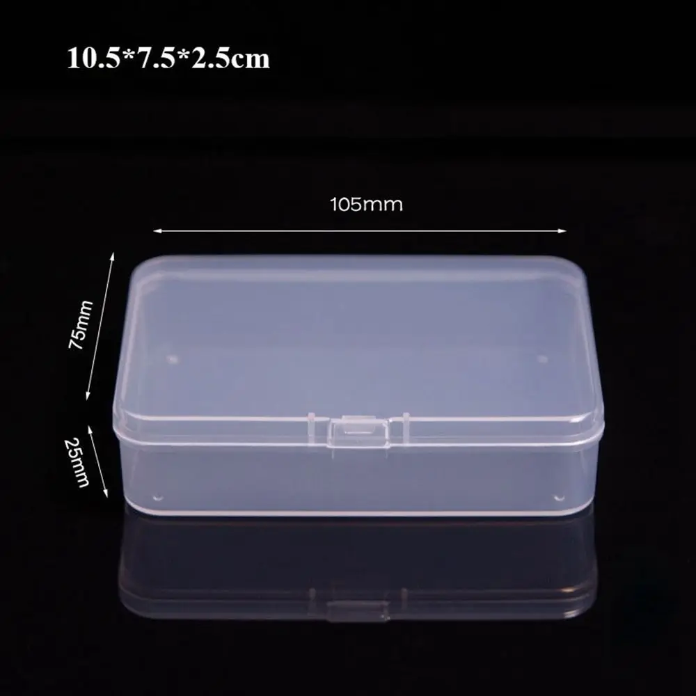 5 Sizse Square Storage Box Plastic Transparent Small Items Case Packing Boxes Power Tools Holder