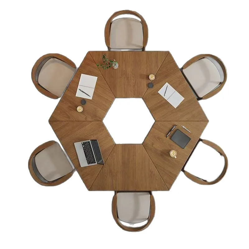 

Italian light luxury can be combined and spliced, conference room, table and chair, combined office, negotiation business