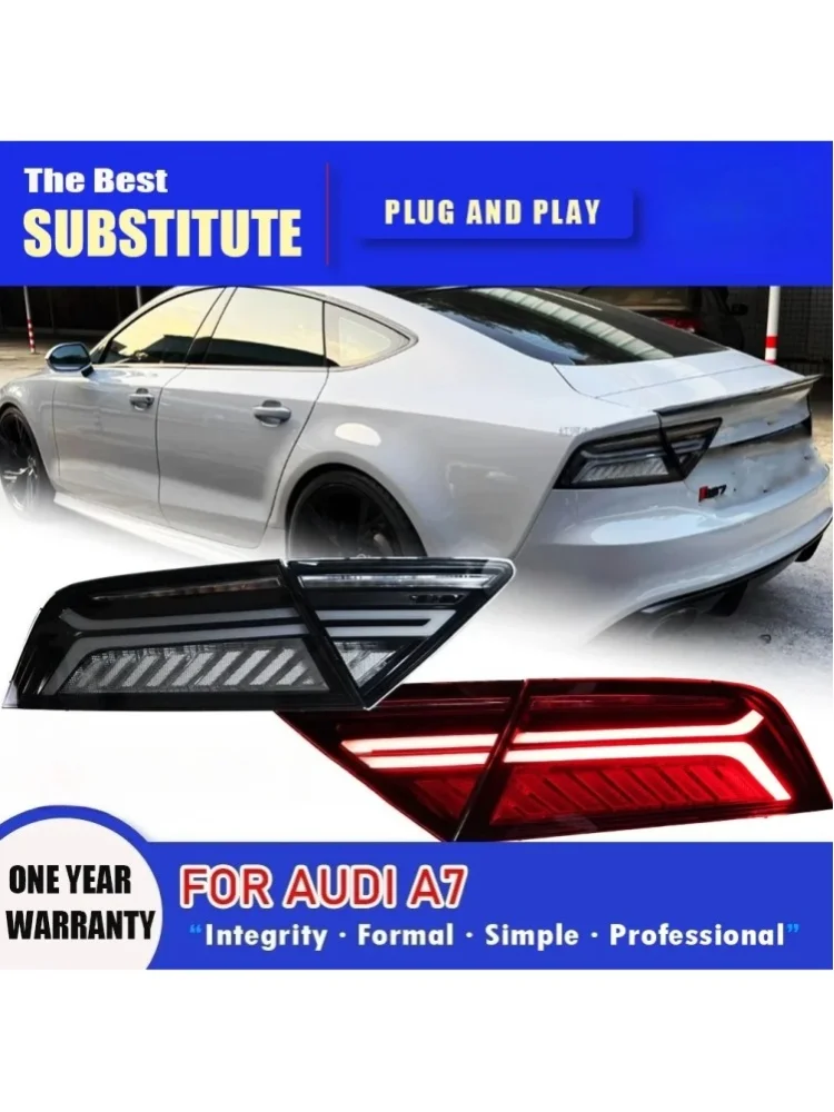 LED-Rückleuchte für Audi A7 S7 RS7 C7 2012-2018 Rücknebelleuchte Brems- und Blinkleuchten-Baugruppe