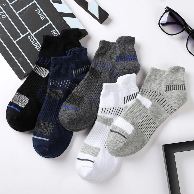 Men's Trendy Striped Sport Socks 5/10 Pairs Multicolor Breathable Comfortable for Running Basketball Gym And Casual Wear view 6