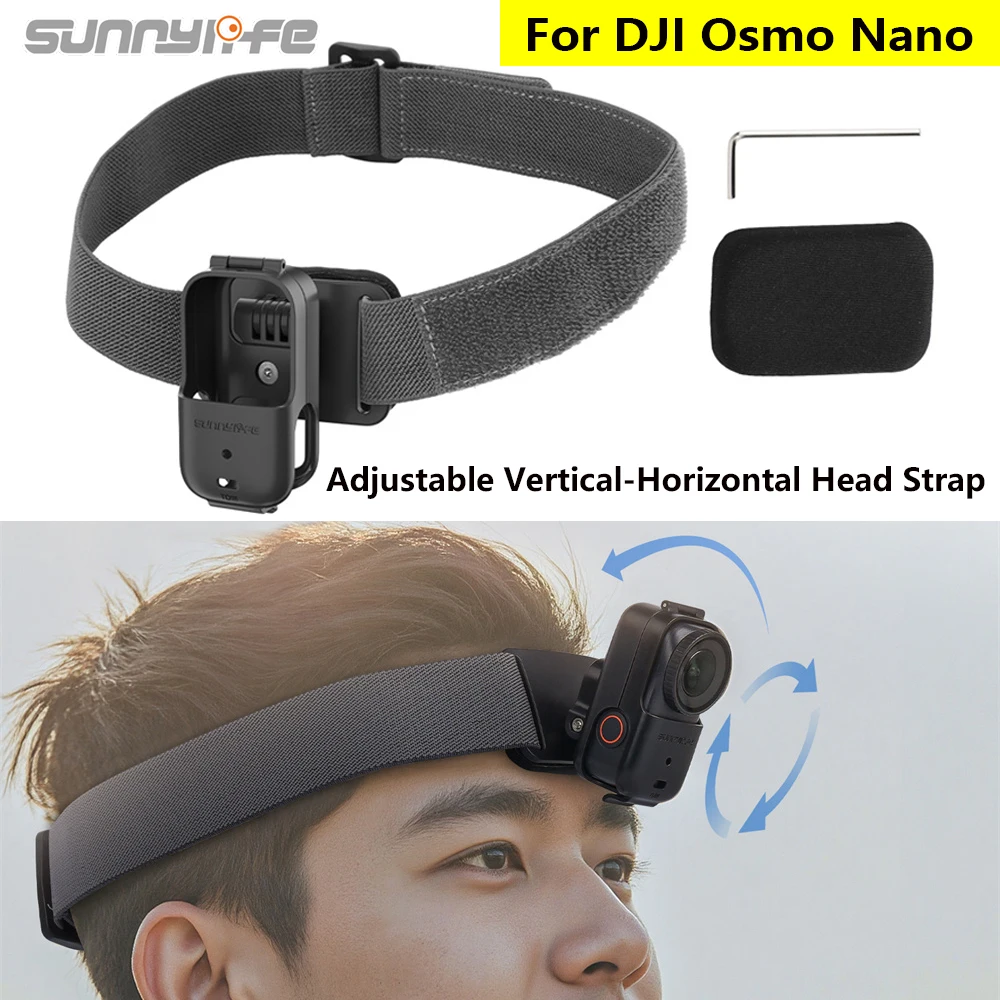 Suporte de Cabeça Ajustável Sunnylife para Câmera DJI Osmo Nano - Acessório de Montagem Vertical e Horizontal