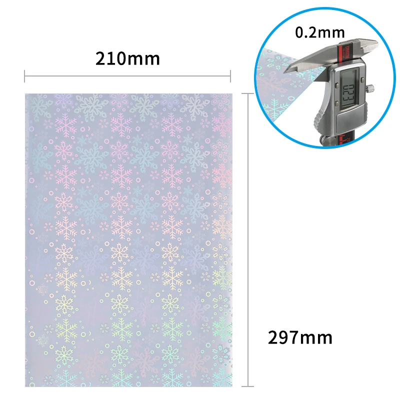 Pegatina de inyección de tinta pet A4, Diamante láser, impermeable, secado rápido, vinilo holográfico, papel de impresión adhesivo, 20 piezas