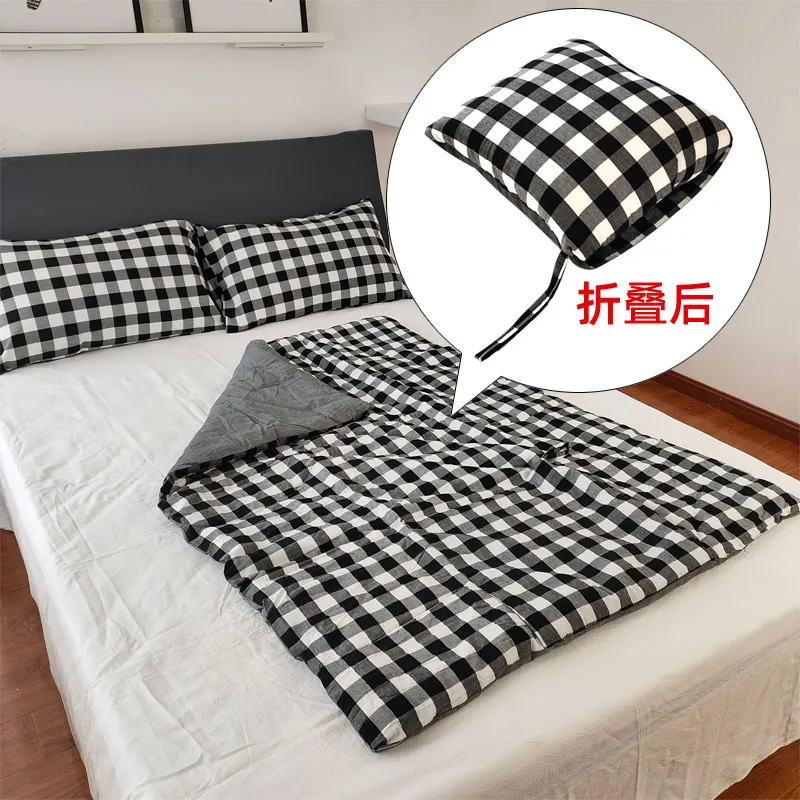 

All cotton washed cotton pillow, dual-purpose nap, office, summer blanket, folding blanket, air conditioning, car carrying porta