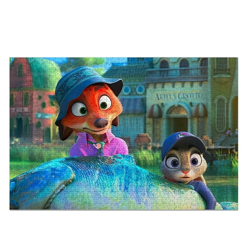 디즈니 주토피아 주디 홉스와 닉 와일드 포스터 퍼즐 1000개 |   가족 오락에 이상적이며, 성인을 위한 두뇌 자극 게임, 완벽합니다