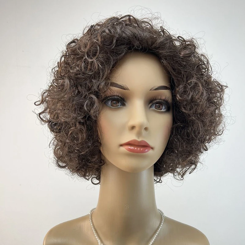 , Afro-style , African fashion fluffy wig for women, short curly hair