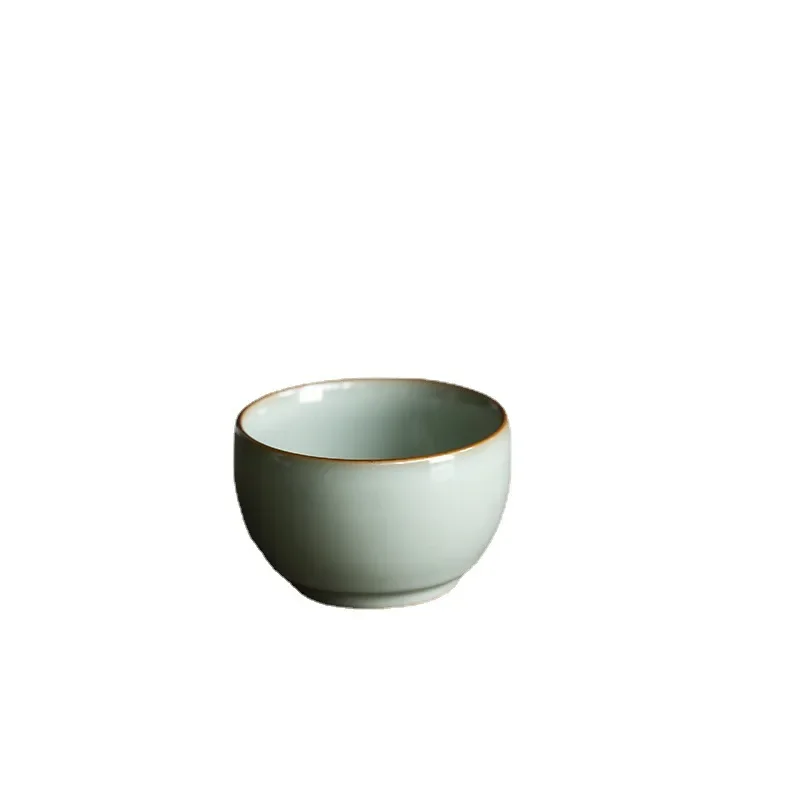 

Ceramic master cup tea bean cyan ice crack