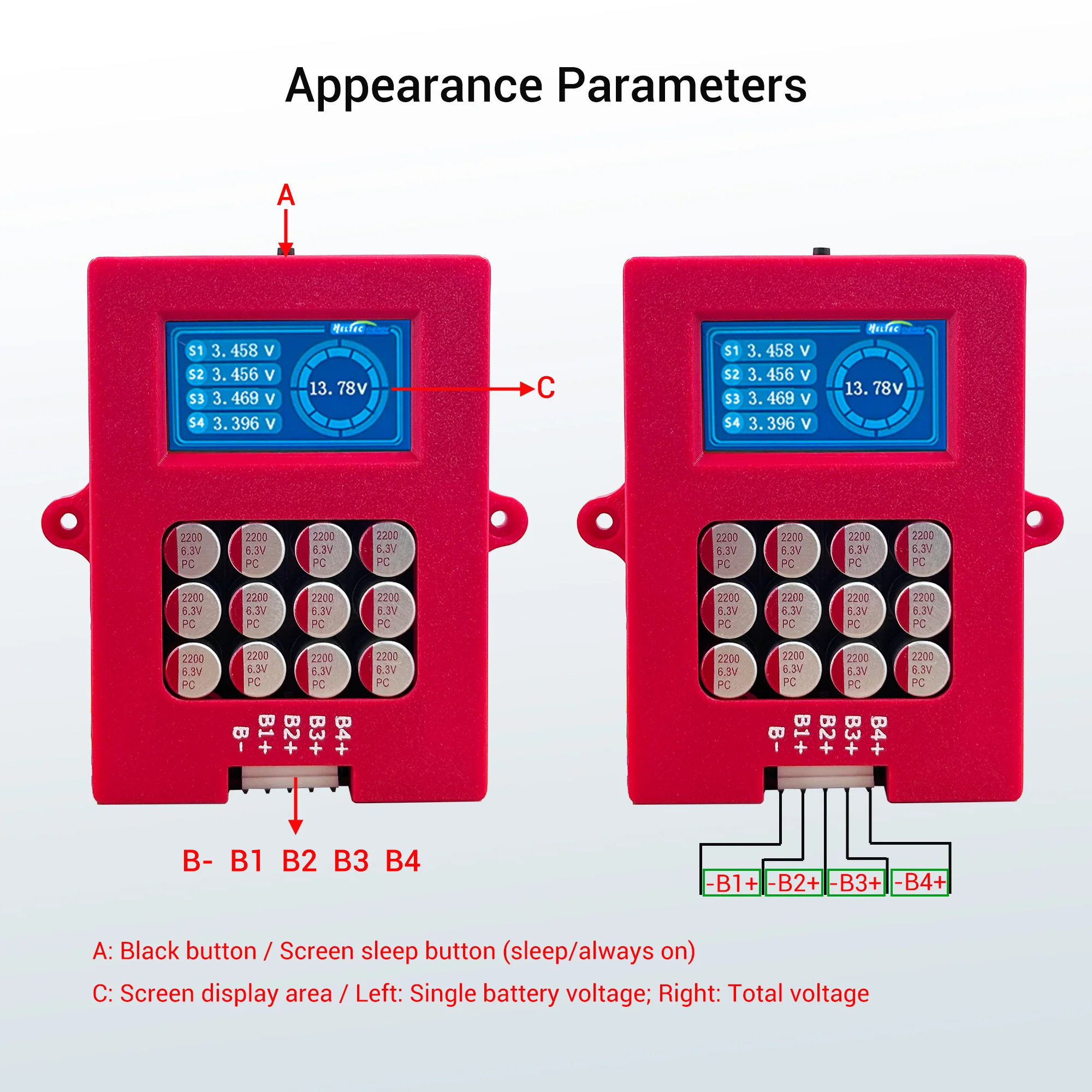 Heltec 4S 6S 8S Lithium/Lifepo4 Battery Active Equalizer Balancer Board Energy Capacitor LTO Cells Balancer with LCD Display - view 7