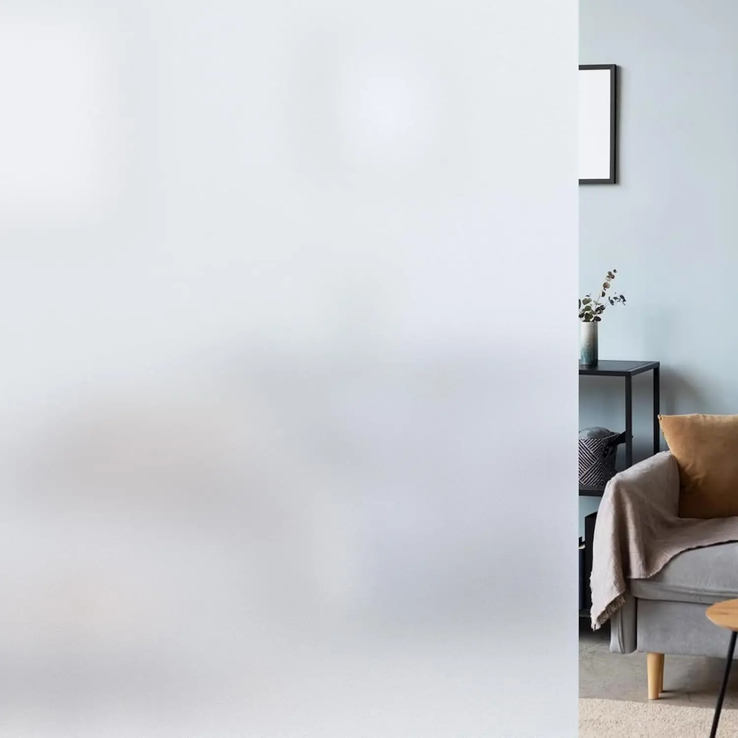 

Frosted Window Privacy Film, Static Cling Removable Heat Control, Non Adhesive Opaque Door Sticker for Bathroom Home Office, 35.4" x 157.4"