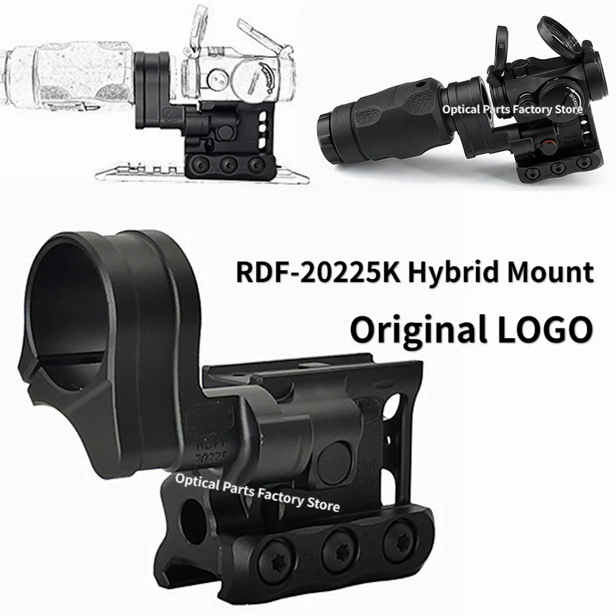 RDF-20225K Hybrid Mount 7075 Aluminium CNC Tech Red Dot Sight and Magnifier Set Mount for Hunting Airsoft Wargame