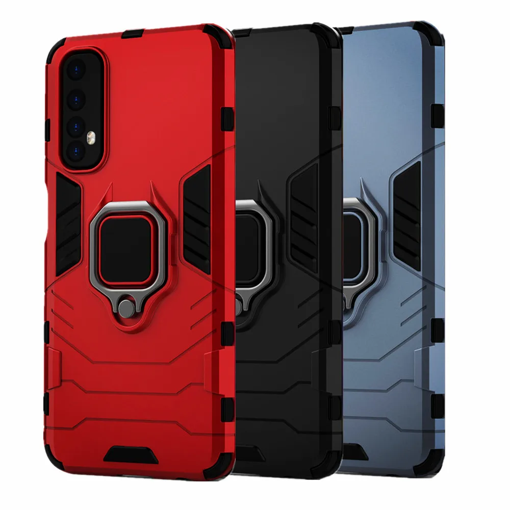 Realme 7 Shockproof Case for Realme 7 5G 7i 7 8 Pro Ring Stand Phone Back Cover for Realme GT Neo V13 C20 C15 X7 6i 6 Pro V5 X2