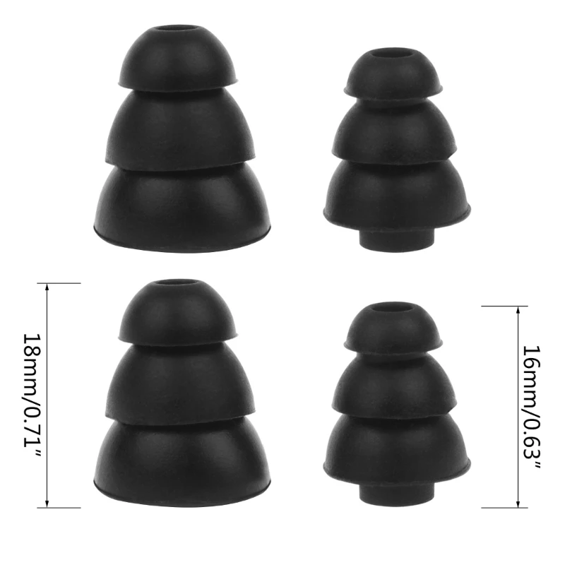 2Pairs Memory Foam for Shure E3C E3G E4C E5C Ear Tips Buds L 2 Size