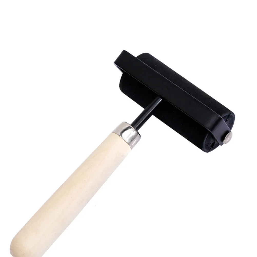 أداة طباعة سلسة على شكل بكرة حبر الزيت لخلفيات القصاصات ومشاريع ختم الحرف اليدوية ومجموعة لف المطاط #4