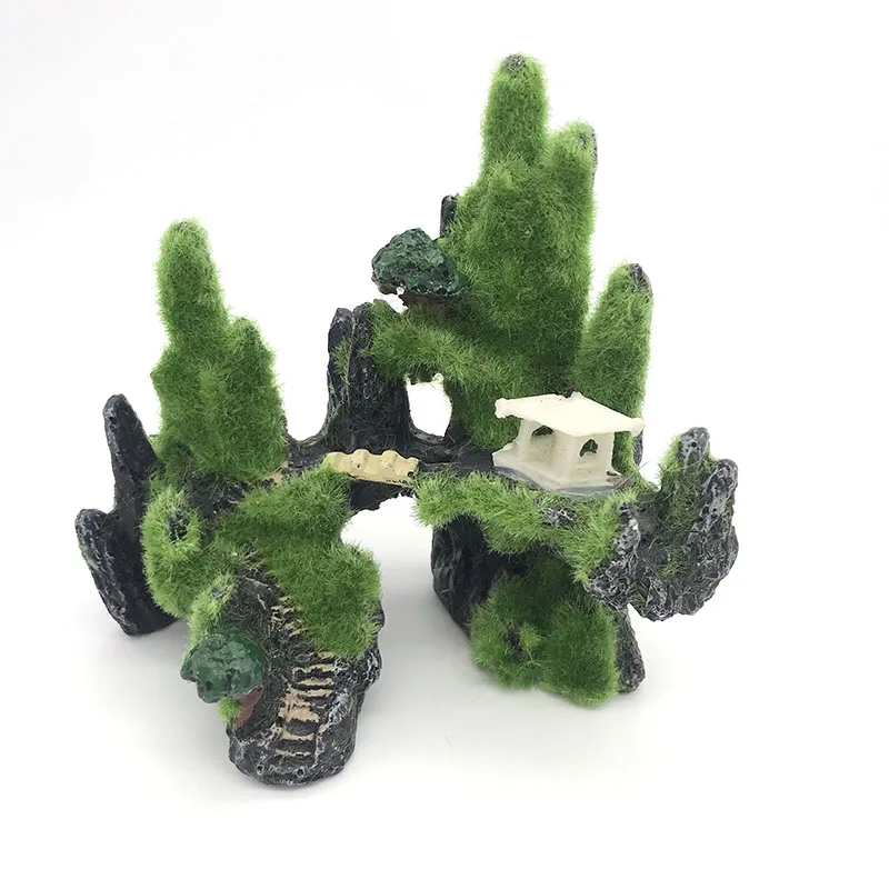 Resin Mountain Aquarium Decoration Landscape Aquatic Fish Tank Ornament Decor High Quality Crystal Shrimp Dodge House Shelter