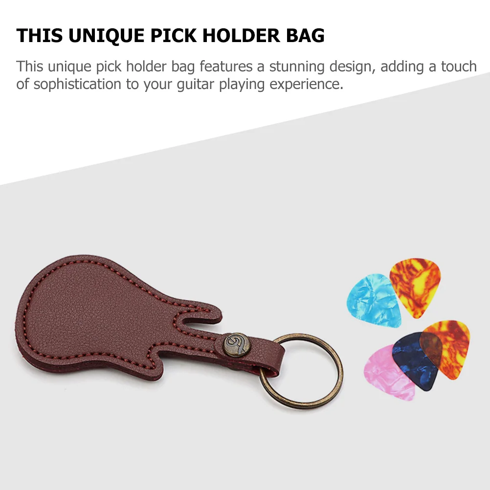 

Guitar Picks Case Durable Solid Material Picks Storage Bag Trendy Fashionable Keychain Holder Keychain Holder Guitar Storage Bag