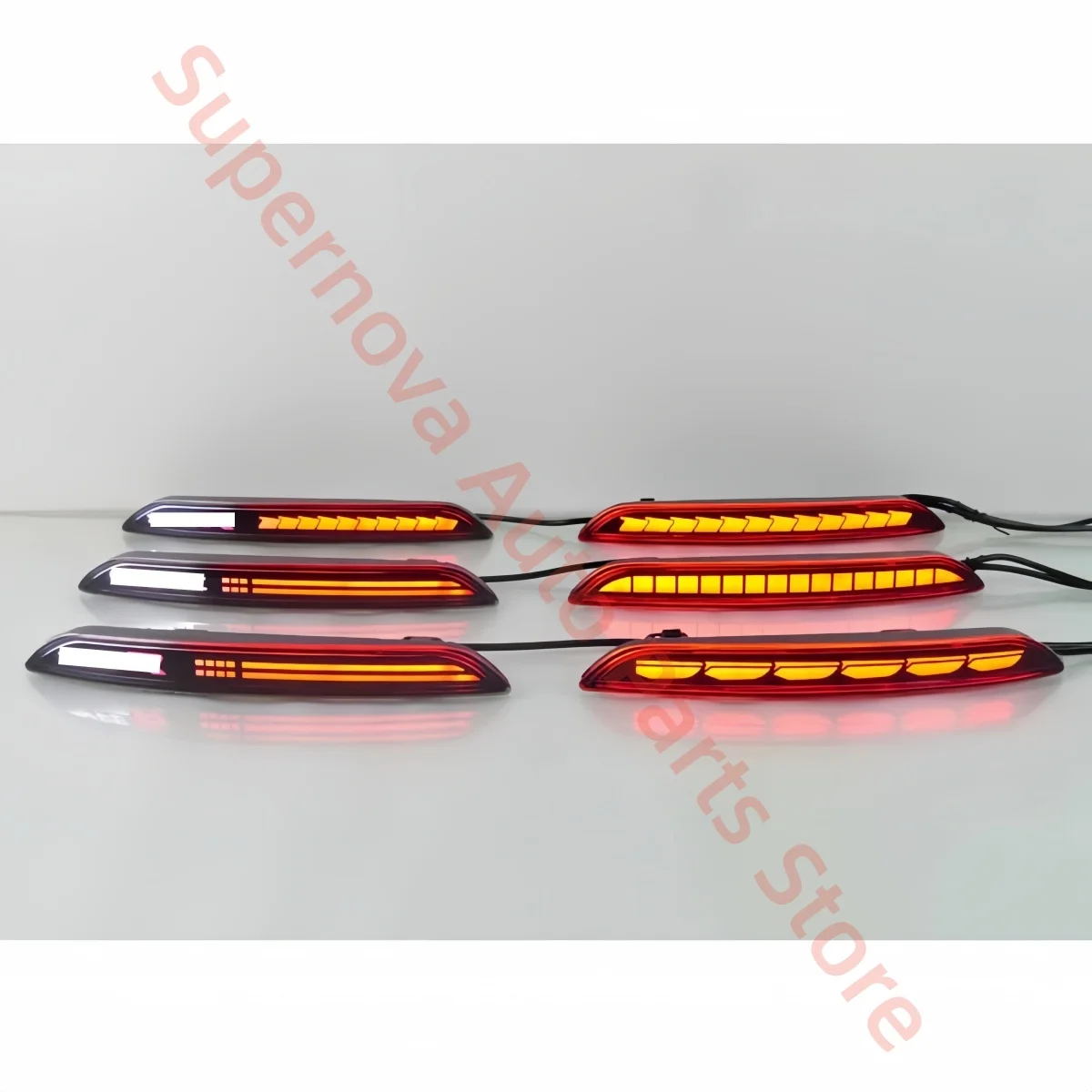 For Honda 11th Generation Civic Hatchback 2021-2023 LED Rear bumper light Brake lights Flowing water Turn signal Driving light