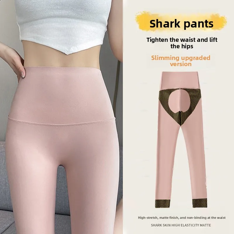 

Новые женские брюки с высокой талией 2025 года, черные с золотистым узором, для йоги, весна-осень, с эффектом утяжки живота и контроля фигуры