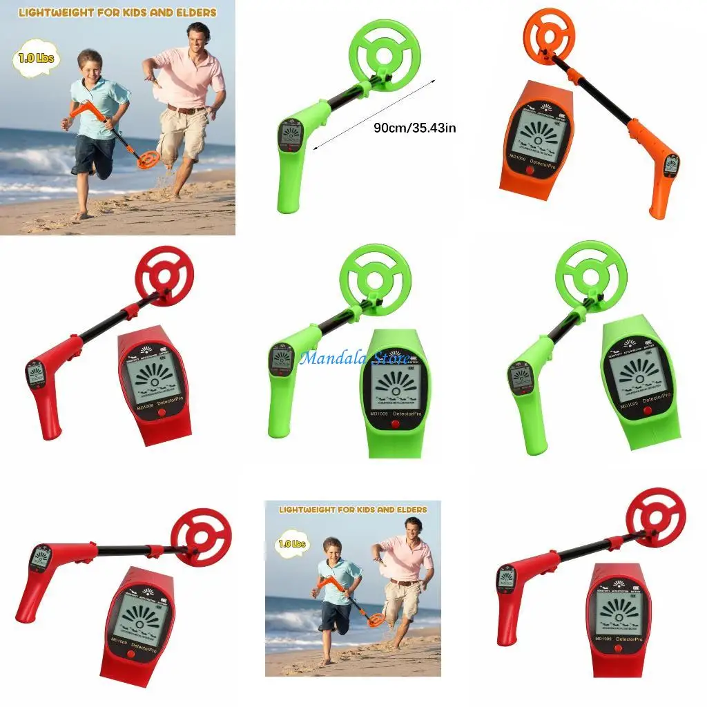 

U2JC Kids Adventure Tool Lightweight Metal Detectors LCD Display Adjustable Handle