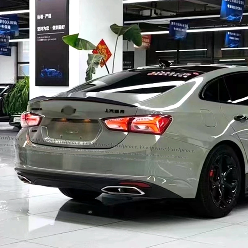 For Chevrolet Malibu XL Spoiler 2016 2017 2018 2019-2022 ABS Glossy Black /Carbon Fiber Look Rear Trunk Lip Wing