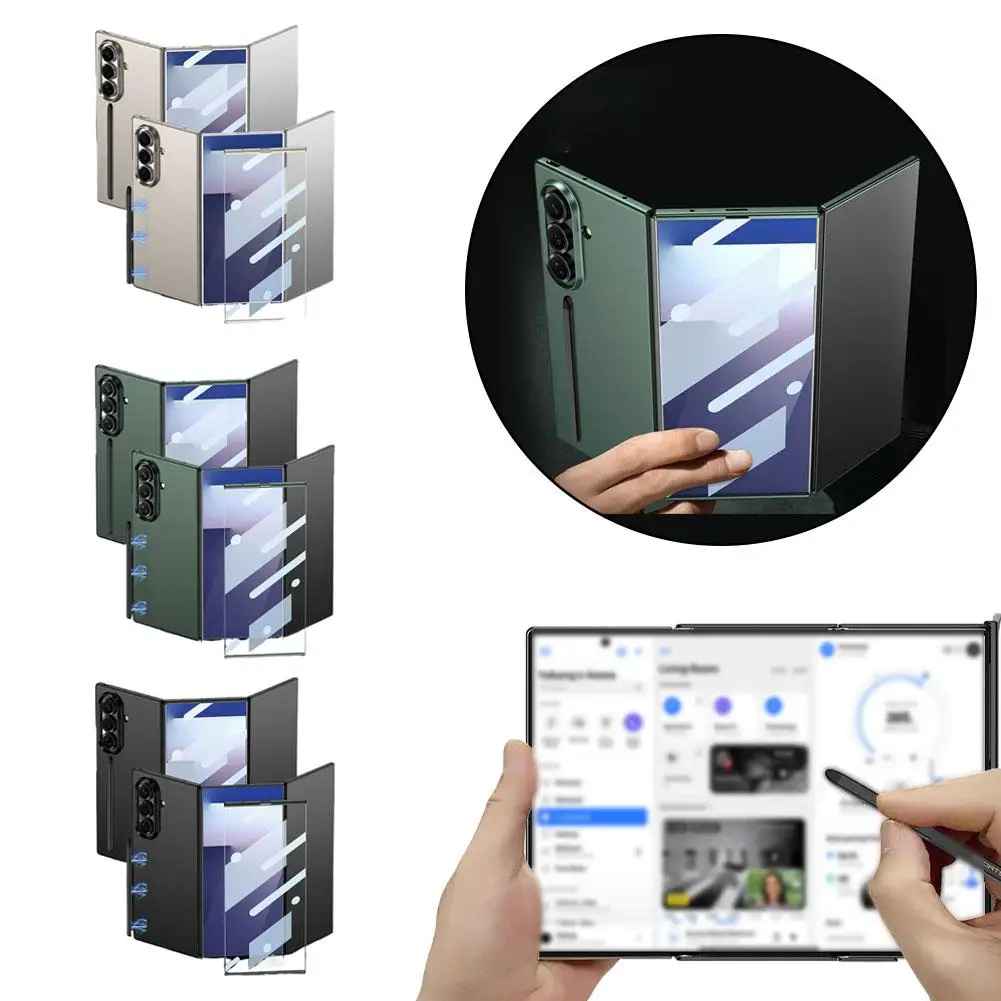  for Samsung Galaxy Z TriFold Ultra-thin Phone Case With Pen And Screen Protector - Tri-fold Protective Case D5O9