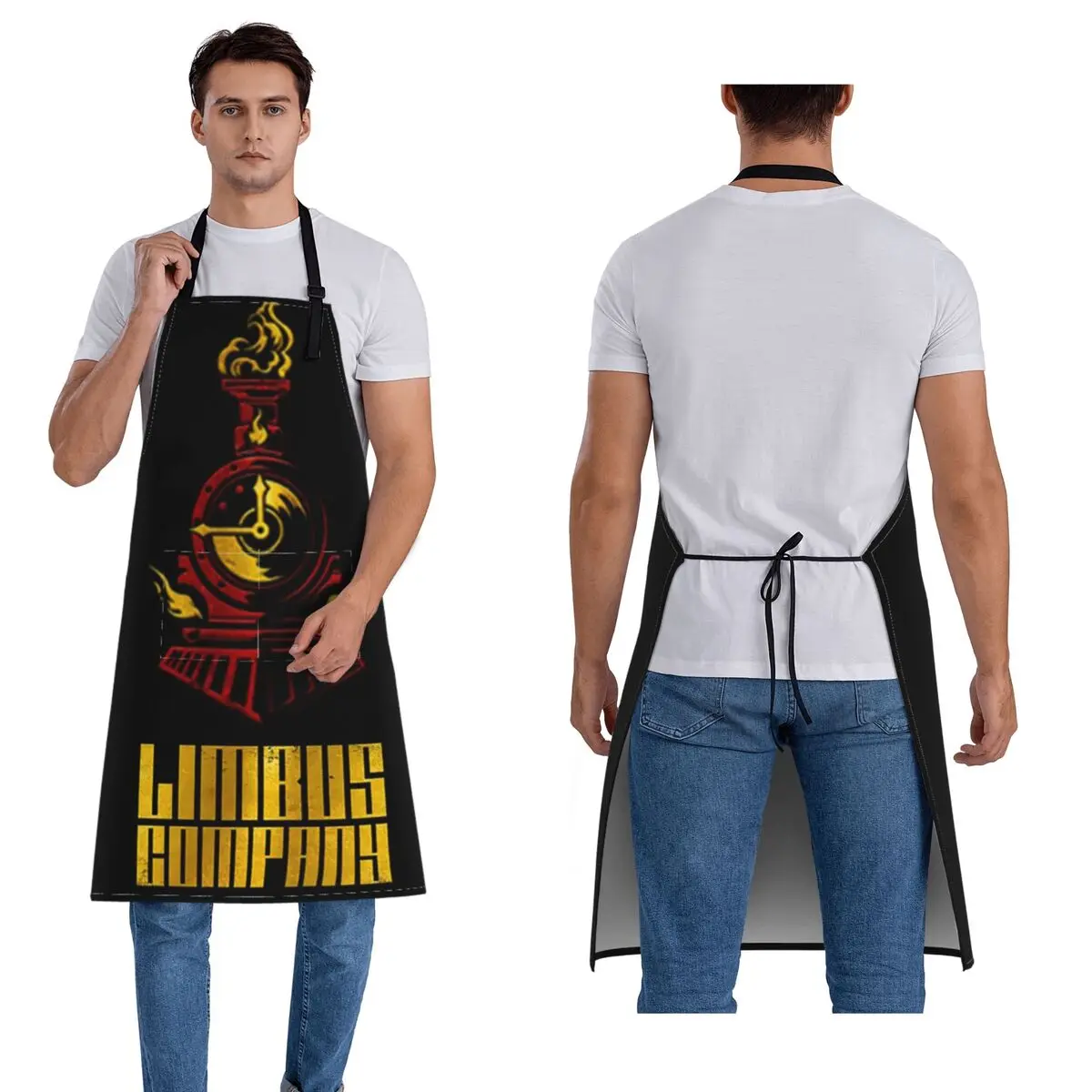 

Limbus Company Apron Chef Cooking Cuisine Tablier Waterproof Bib Kitchen Cleaning Pinafore for Women Men Painting