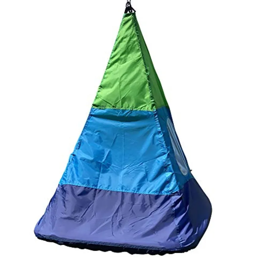 Balançoire de tente tipi extérieure pour entreprises de vente, plate-forme en textilène de 39 pouces, tente détachable colorée, Fort d'arbre suspendu, 250 lb, S