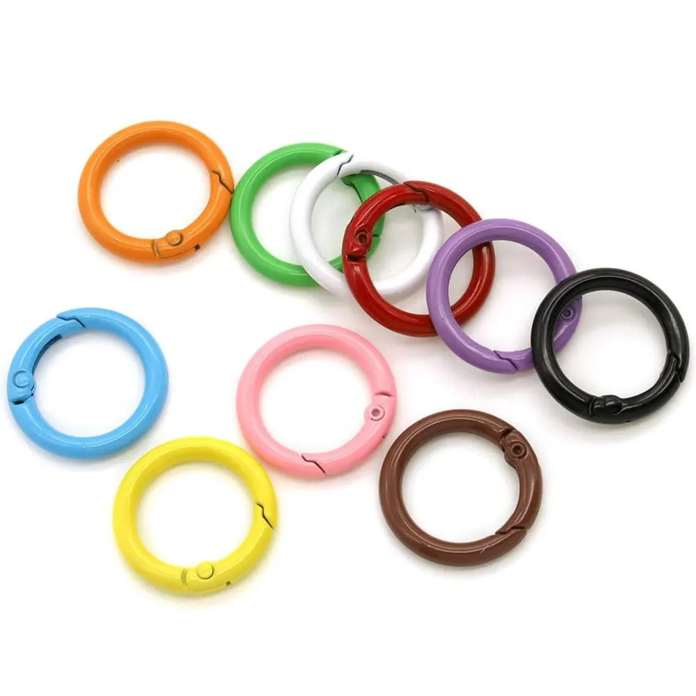 10/20/30 قطعة أبازيم زنبركية دائرية مزيج الألوان ، إكسسوارات ديكور ذاتية الصنع ، عيد الحب ، عيد الميلاد ، عيد الشكر ، هدايا الهالوين