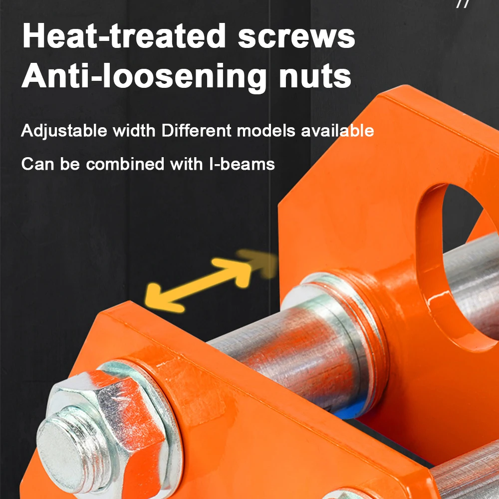 Heavy Duty I-Beam Pulley Sliding Lifting Tool T-Type Trolley Monorail Crane Hoist Lifter Manual Monorail Hoisting Pulley Truck