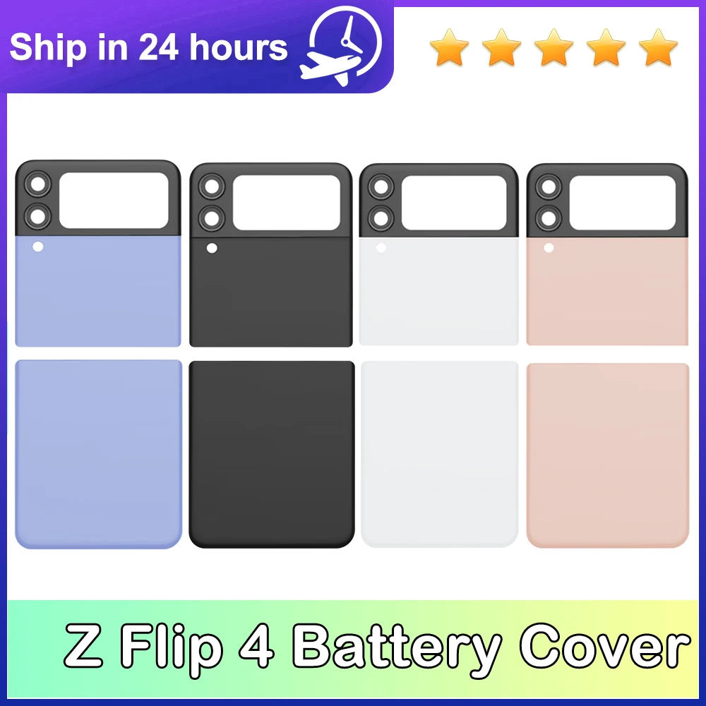  Für Samsung Z Flip4 Rückseiten-Glasabdeckung Ersatz-Akkugehäuse für F7210 F721U F721B F721N