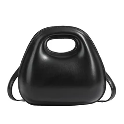 Fashion Shell Bags For Women 2024 Indie Design Chic Novelty New In Handbag Solid Color Casual High Quality Small Shoulder Bag