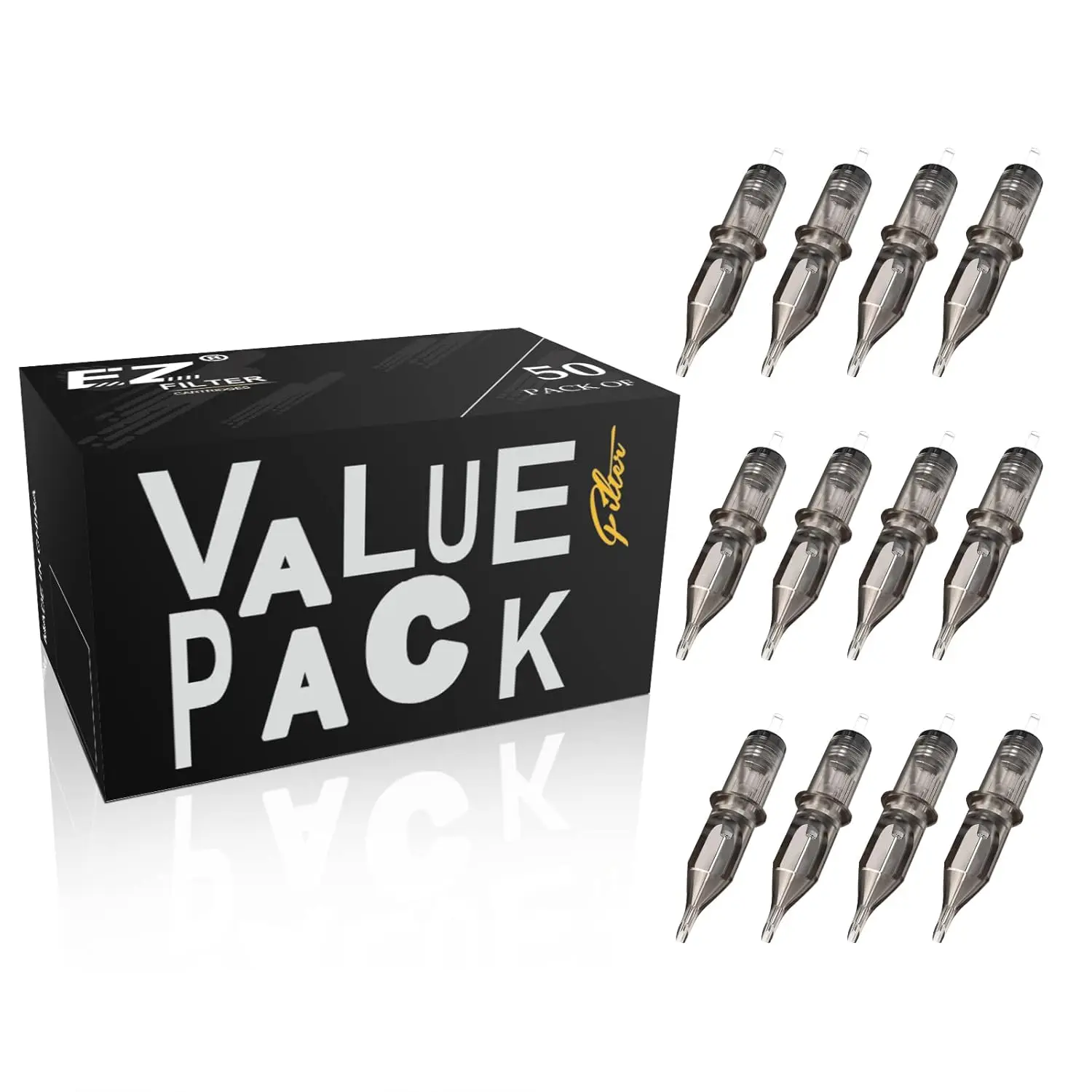 

50Pcs Tattoo Cartridge Needles Mixed #12 Standard Round Liner 3RL 5RL 7RL 9RL 11RL Rotary Machine Supply