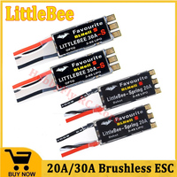 FVT LITTLEBEE BLHeli_S ESC SPRING 20A 2-4s / 30A 2-6s Supports mulitshot DSHOT Oneshot42 OneShot125 for RC FPV Racing Drone