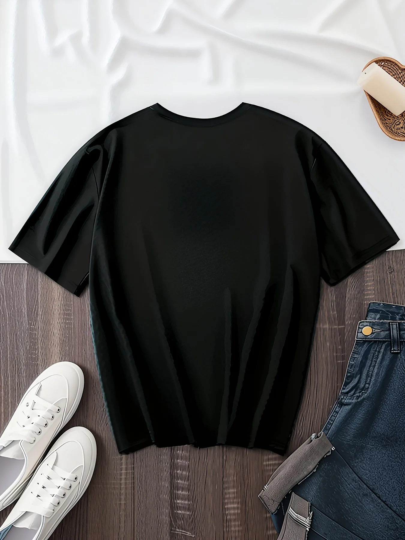 T-shirt grande taille pour femmes, imprimé cœur de saint-valentin, amour pour l'extérieur