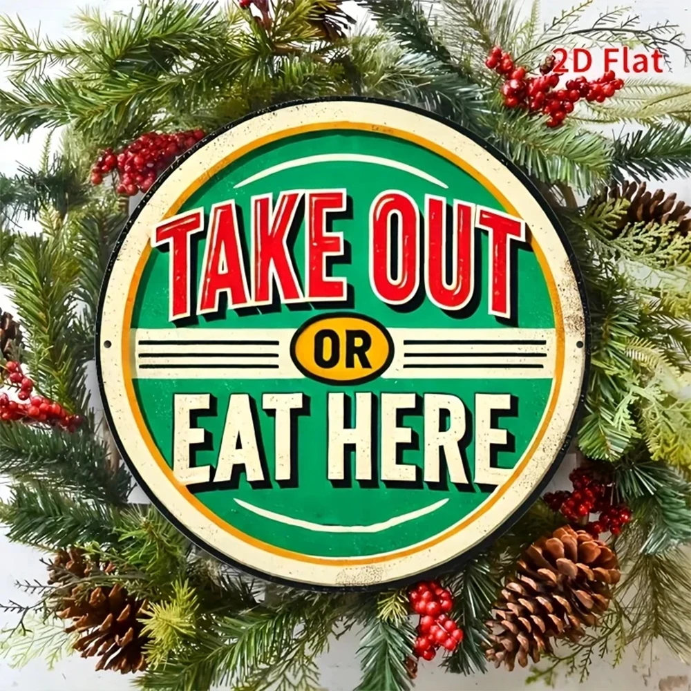 2D Flat, 1 Piece 8X 8inch Aluminum Sign - Vintage 