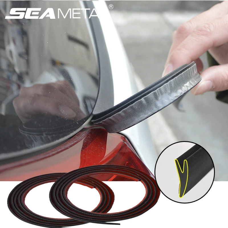 SEAMETAL Y Shape Windshield Seal Strip Rubber Window Gap Filler Car Front/Rear Window Weather Strip Sound Insulation Seal Strip