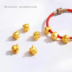 1 Pcs Sand Golden Color Beads DIY Jewelry Accessories For Bracelet Necklace Ethnic Style Animal Design Not easily faded