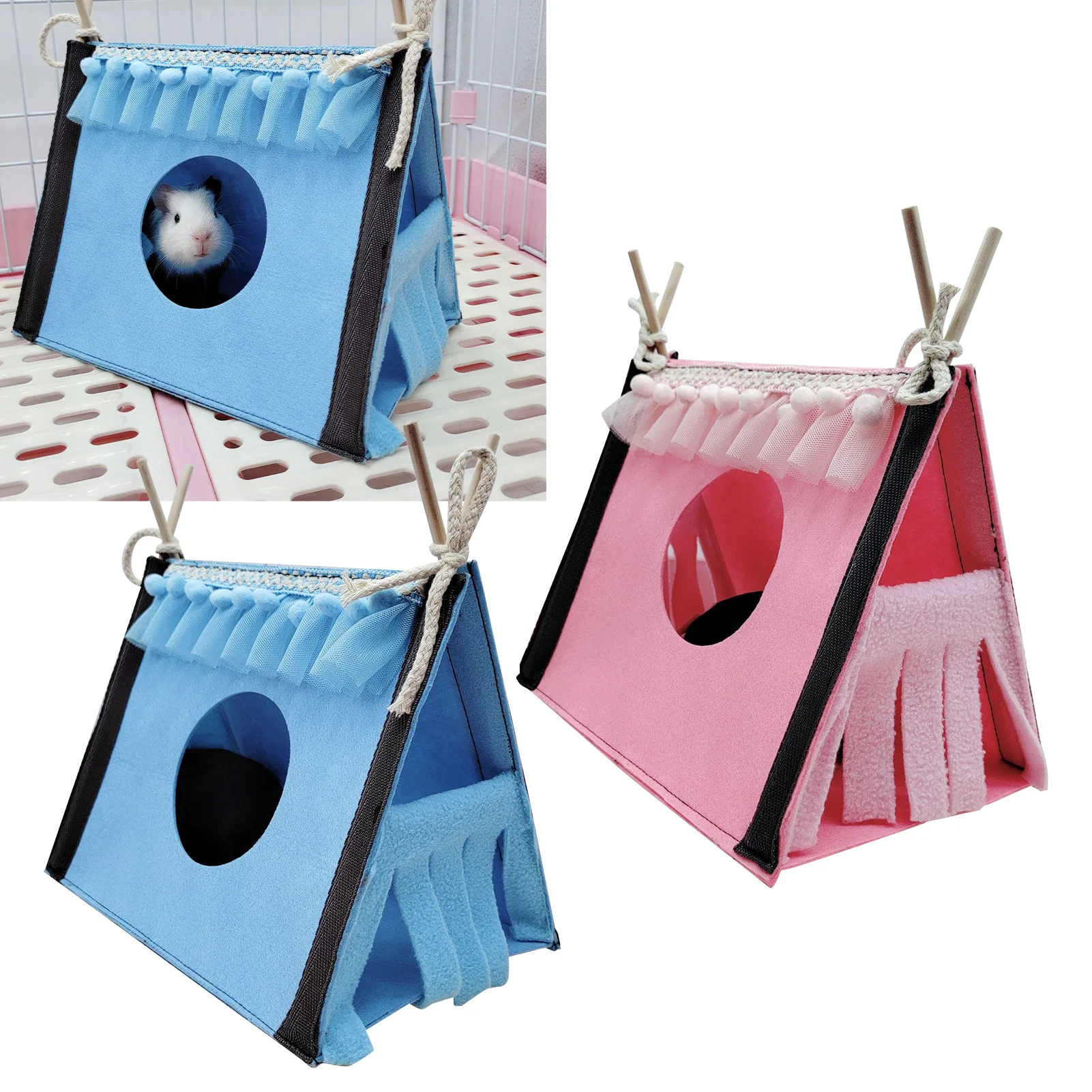 Meerschweinchen-Versteck, Tunnelzelt, Hamster-Versteck, Zelt, Kaninchen, Ratte, Tunnelhaus, kleines Tierrohr, warmes Lebensraum