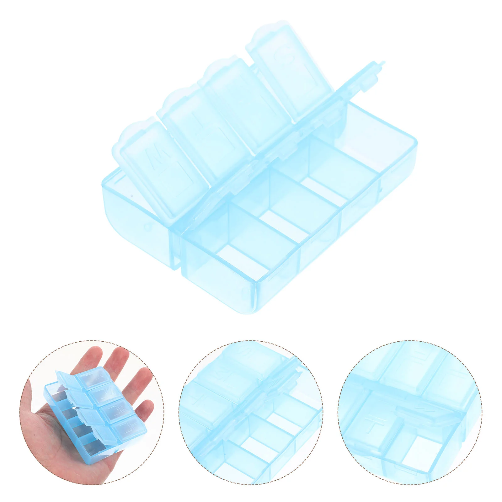 5 Pcs Pill Holder Medicine Cases Supply Daily Use Tablet Shell Weekly Portable Organizer Large Compartment Travel