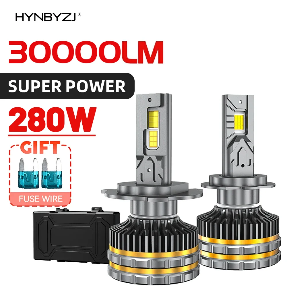 

HYNBYZJ 280W 30000LM H7 H4 H11 LED Headlight Canbus H1 H3 H8 H9 9005 HB3 9006 HB4 9012 HIR2 Turbo Lamp 9007 9008 Car Light