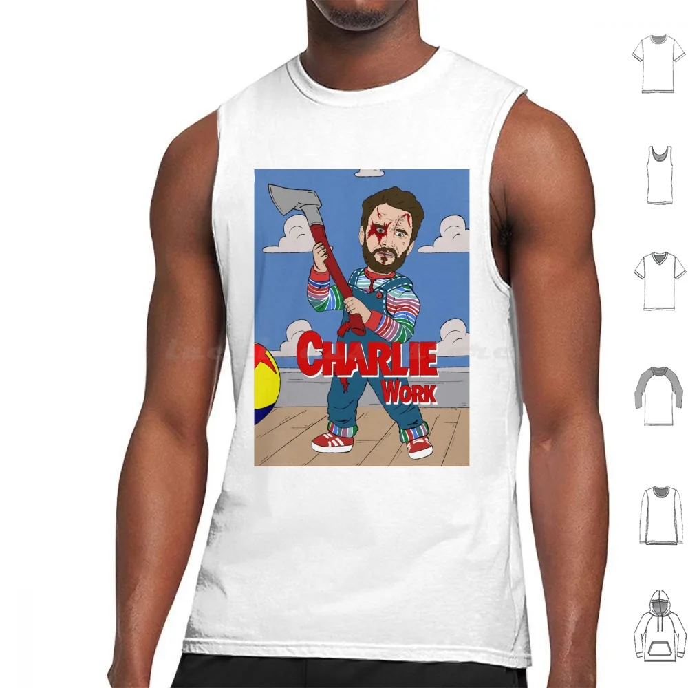 Charlie Work Tank Tops Print Cotton It S Always Sunny Iasip Charlie Mash Up Paddy S Pub Rum Ham Spaghetti Policy