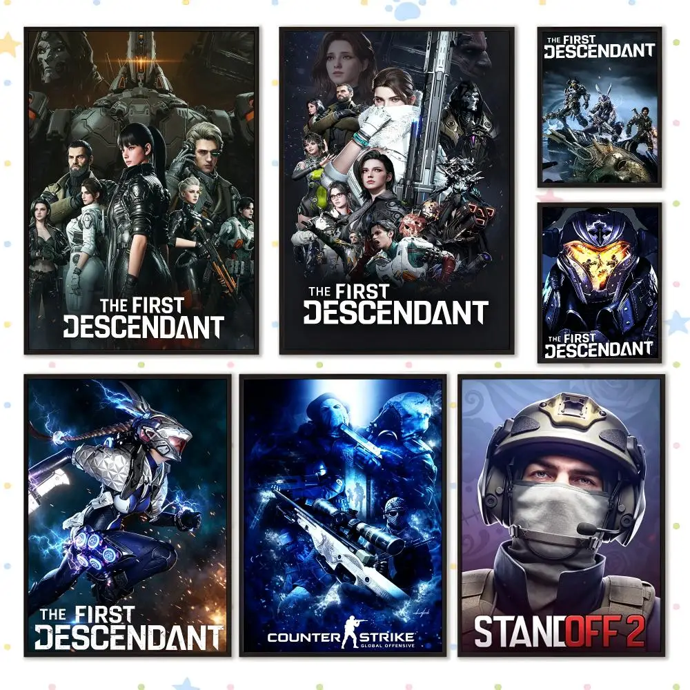 Game Adventure The First Descendant Poster PP Self Adhesive Wall Decor Aesthetic Bedroom Gaming Room Home Holiday Gift